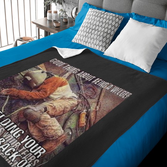 Discover GOOD THING ABOUT BEING A WELDER WELDING FUNNY Essential Baby Blankets