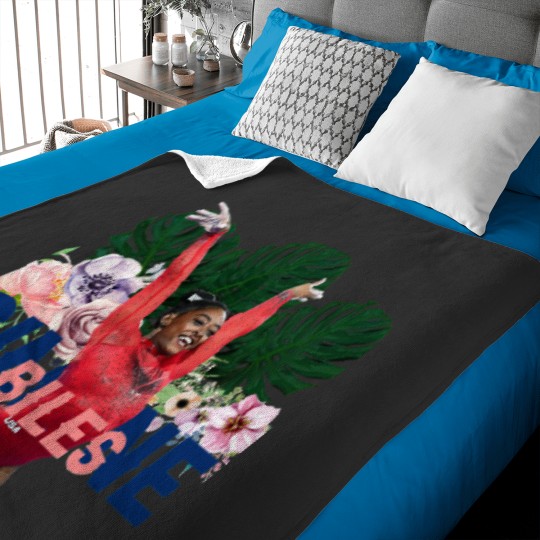 Discover Simone Biles Simone Biles Flower Baby Blankets