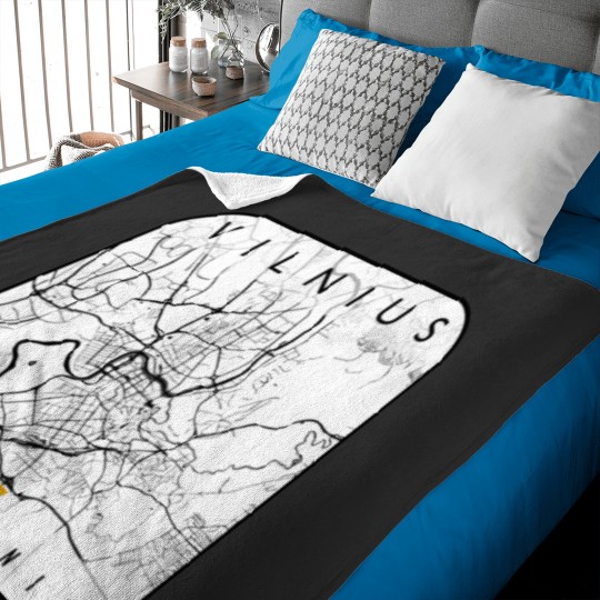 Discover VILNIUS MAP LITHUANIA (1)VILNIUS MAP LITHUANIA (1) Baby Blankets