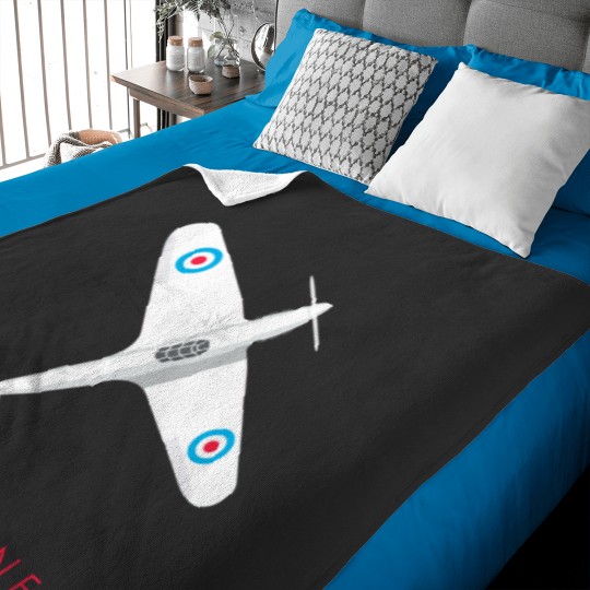 Discover Hurricane WWII Fighter Aircraft - Crimson.png Baby Blankets
