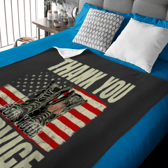 Discover Thank You For Your Service Veteran Us Flag Veterans Day Baby Blankets