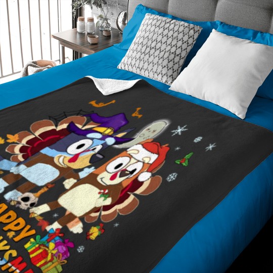 Discover BlueyDad Bingo Hallothanksmas Baby Blanket