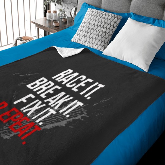 Discover Race it Break it Fix it... Repeat Car Guys Racecar Baby Blankets
