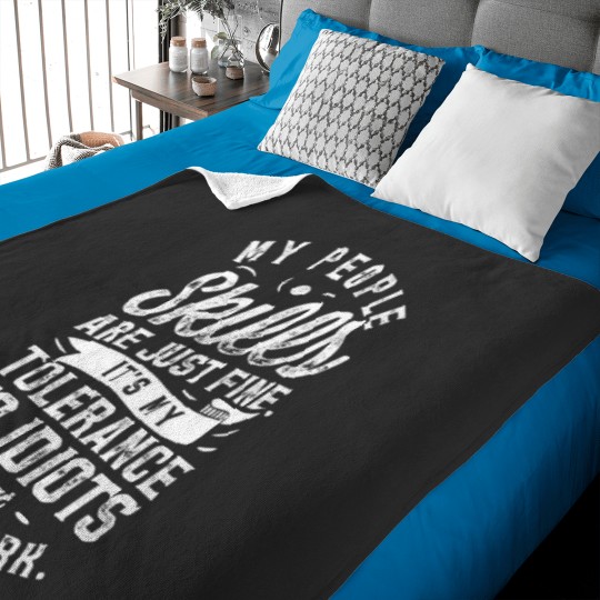 Discover My People Skills Are Just Fine T Sarcastic Graphic Tee Baby Blankets