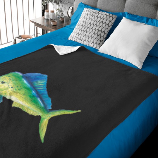 Discover Mahi Mahi Fish 1977 Baby Blankets