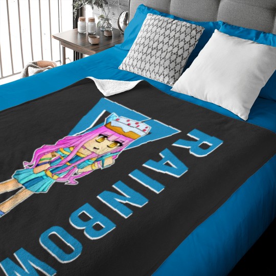 Discover Rainbow gamer Itsfunneh Funneh Krew gamer fan art 2022 Fitted Baby Blankets