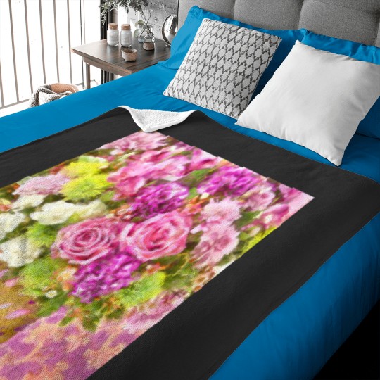 Discover Watercolor Floral Art Bouquet April Showers Baby Blankets