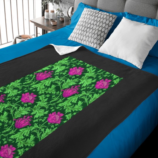 Discover William Morris Anemone, Emerald Green and Fuchsia Baby Blankets