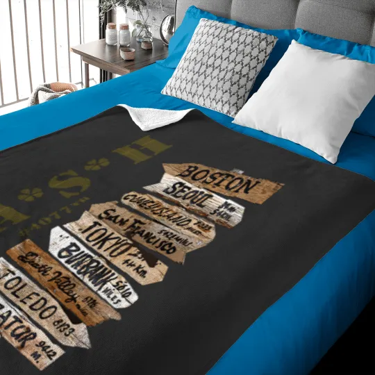 Discover Mash T-ShirtMASH 4077th with Road Signs T-Shirt_by Haunted Jack's House_ Baby Blankets