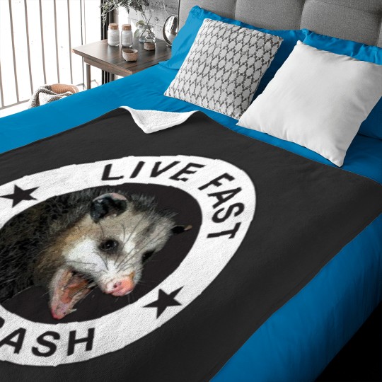 Discover Live Fast Eat Trash Baby Blankets