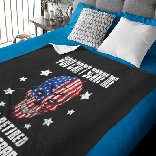 Discover Retired Warss Veteran USA Flag Skull Essential Baby Blankets