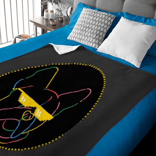 Discover Funny Pug Quotes ,Cool Dog Frawing Space,dog lover, men, women, boy, and girls Baby Blankets
