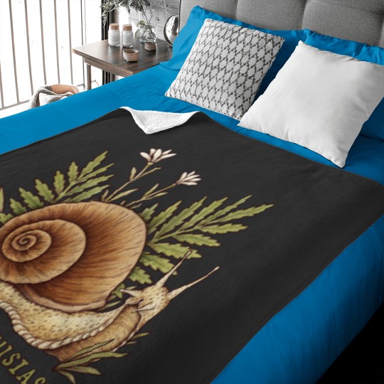 Discover Cute Snail Cottagecore Baby Blanket