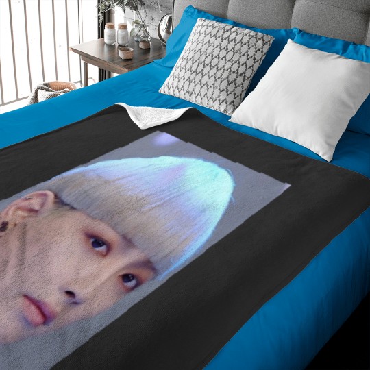 Discover KPOP Hongjoong ATEEZ Bowl Cut Meme Baby Blankets
