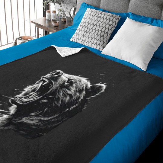 Discover Grizzly Bear Gateway To Mountains Baby Blankets