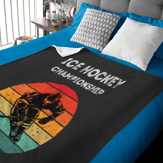 Discover Vintage Ice Hockey Baby Blankets