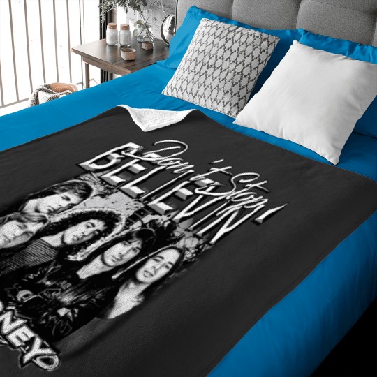 Discover Journey Rock Band 90s Baby Blankets, Bootleg Music Don't Stop Believin' Vintage