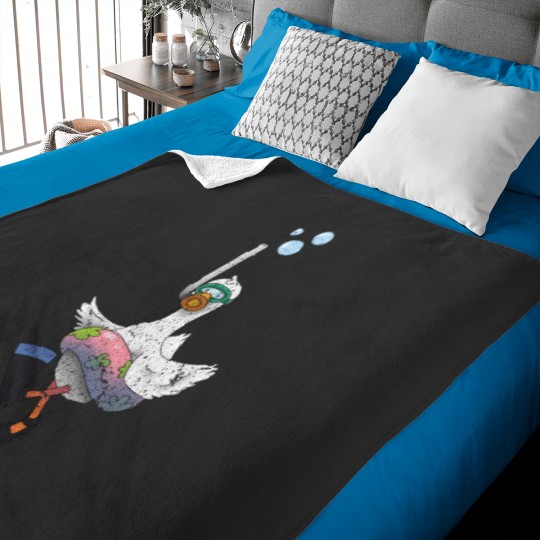 Discover diving duck Baby Blankets