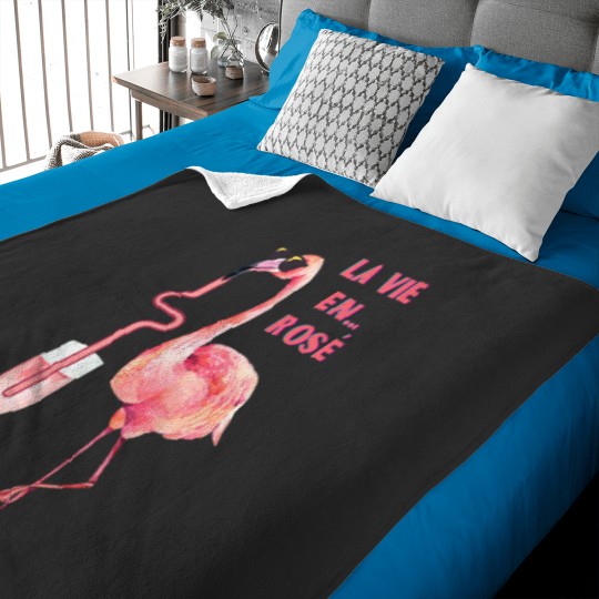 Discover La Vie en Rose Flamingo Cheers Baby Blankets