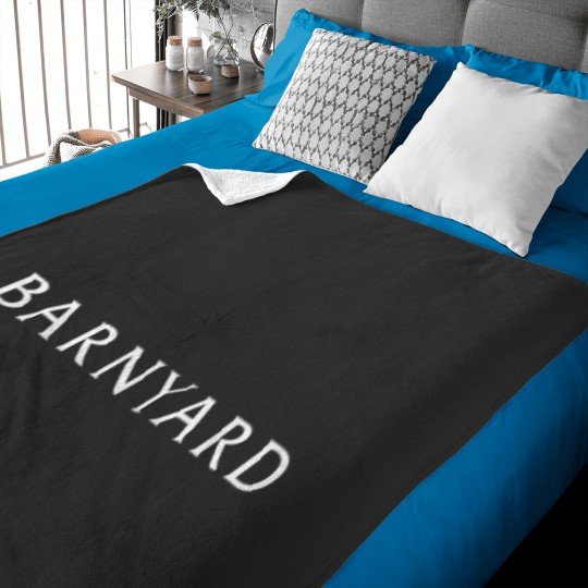 Discover barnyard barnard college white logo Baby Blankets