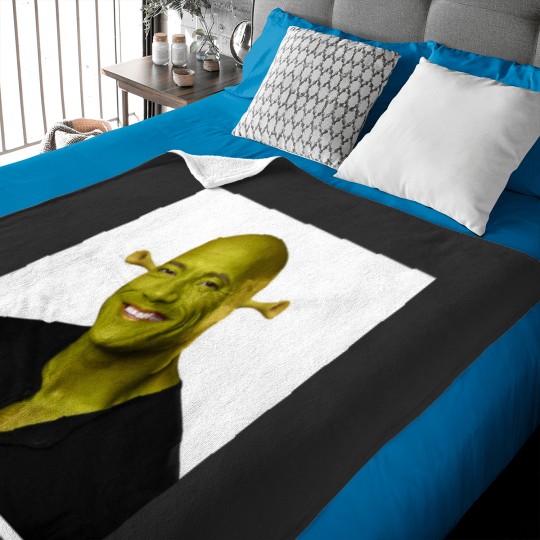 Discover Shrek Dwayne The Rock Johnson Work of Art Baby Blankets