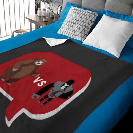 Discover Gorilla Vs Bear Thought Bubble 1388 Baby Blankets