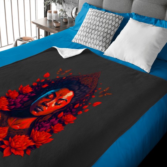 Discover The red female buddha, digital art Baby Blankets