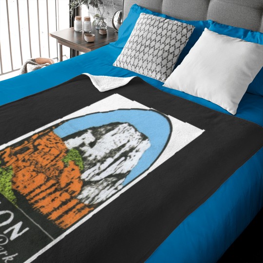 Discover Zion National Park Utah UT State Vintage Travel Decal Baby Blankets