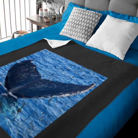 Discover Whales tail Hervey Bay Baby Blankets