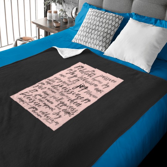 Discover Optimism Joyful Words in Black Script Lettering on Blush Pink Solid. Optimistic Typography Sticker Baby Blankets
