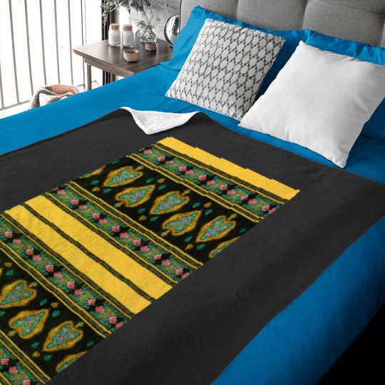Discover Persian Tapestry Yellow Gold Pillow Baby Blankets