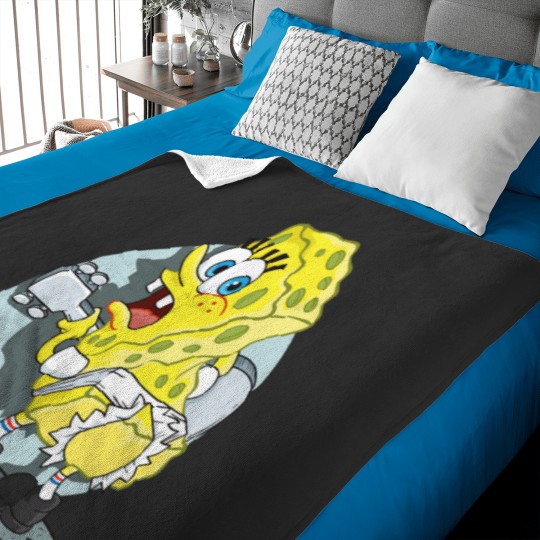 Discover Mademark x SpongeBobss SquarePants SpongeBobss Ripped Pants Pullover Hoodie Baby Blankets
