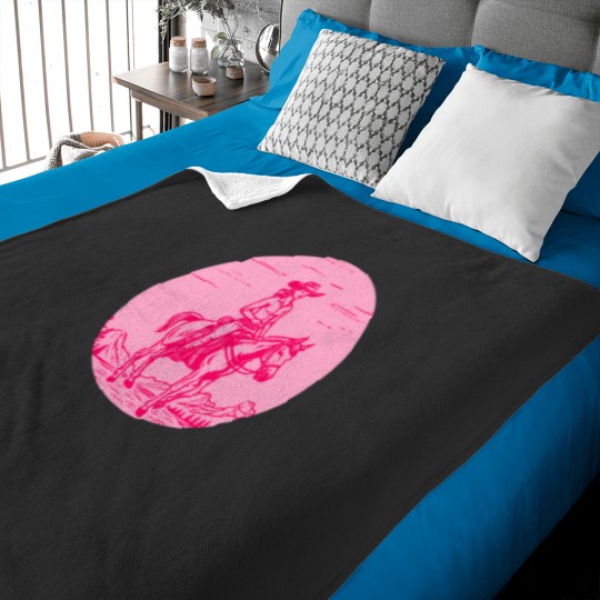 Discover Pink Cowgirlss Neon Wild West Baby Blankets