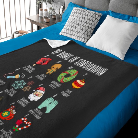 Discover 12 days of christmas sonography ultrasound tech holiday xmas Baby Blankets
