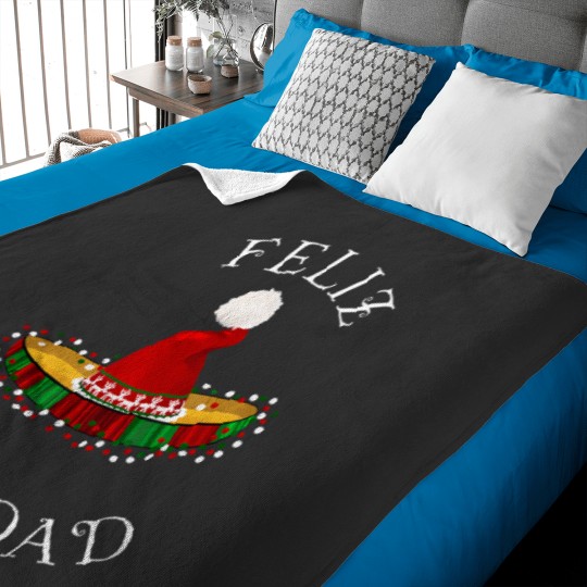 Discover 'feliz navidad' santa hat sombrero funny christmas in mexico Baby Blankets