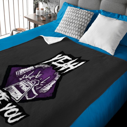 Discover Yeah I hate you No Way Out killer perk DBD Dead by Daylight Baby Blankets