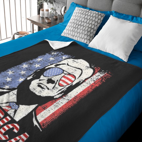 Discover 'merica trump happy 4th of july trump american flag 1 Baby Blankets