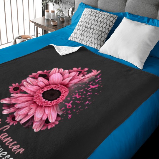 Discover Sunflower Breast Cancer Awareness Pink Ribbon In October T-Shirt Baby Blankets