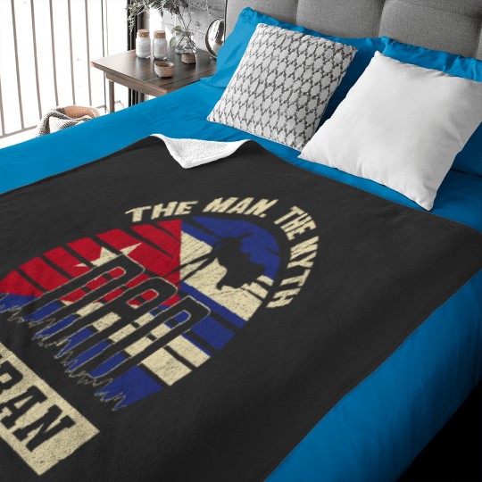 Discover The Man The Myth The Cuban Legend Dad Baby Blankets