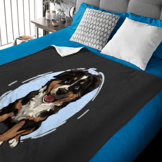Discover Smiley Aussie Pup Baby Blankets