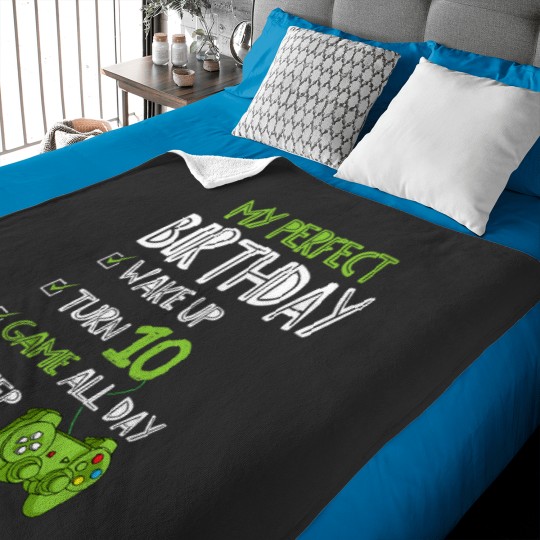 Discover 10th Birthday Gaming 10 Years Old Perfect Gamer Gift Boys Baby Blankets