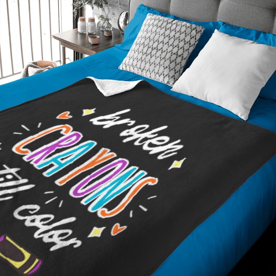 Discover Mental Health Awareness Broken Crayons Still Color May Baby Blankets