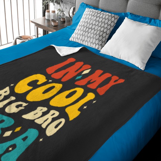 Discover In My Cool Big Bro Era Baby Announcement for Brother Kids Baby Blankets