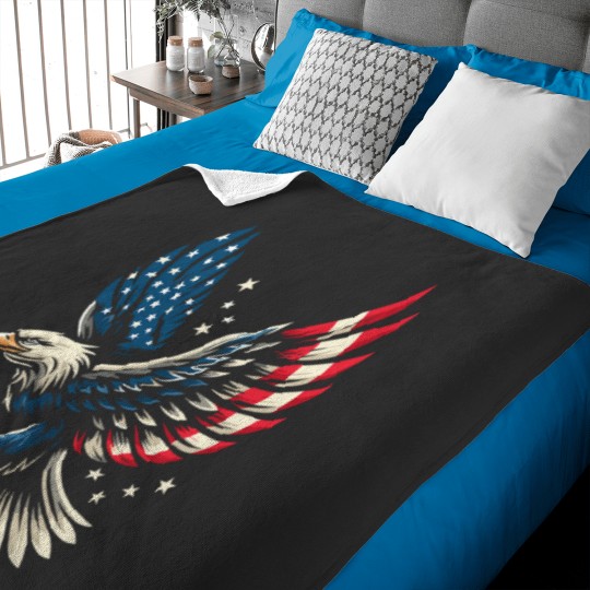 Discover Bald Eagle Patriotic American Flag 4th Of July Baby Blankets