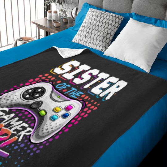 Discover Sister of the Gamer Girl Matching Video Game Birthday Gift Baby Blankets