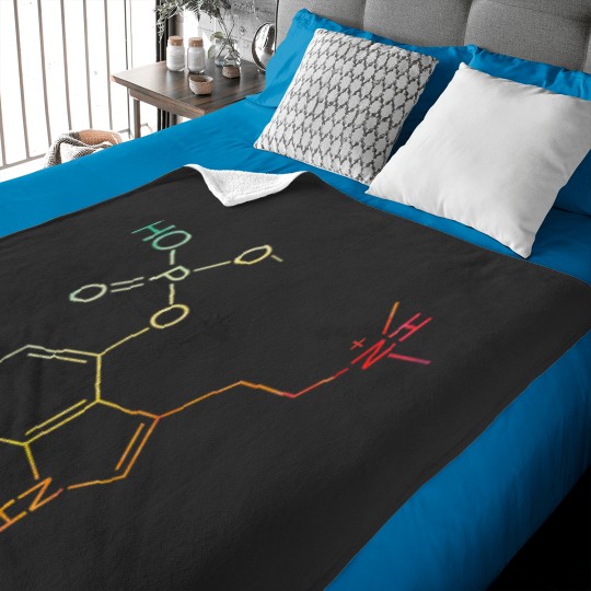 Discover Psilocybinss Molecule Chemicalss Structure Magic mushroomss Drugsss Baby Blankets