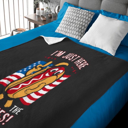 Discover Funny Im Just Here For The Glizzies Baby Blankets
