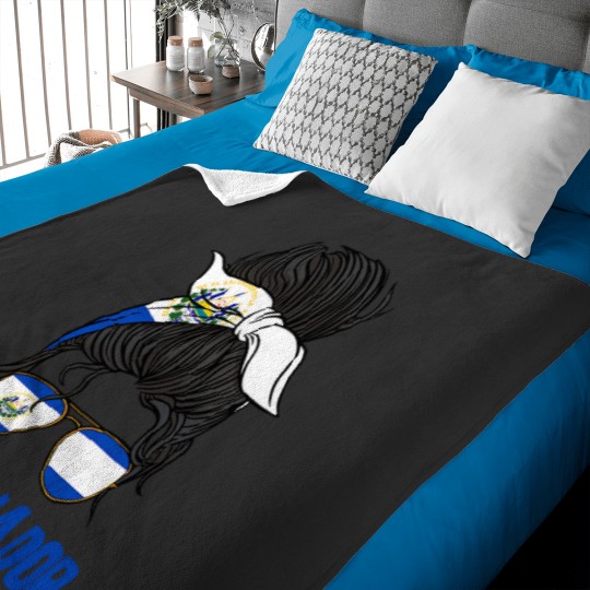 Discover El Salvador For Girl Salvadoran Flag for Women Salvadorian Baby Blankets