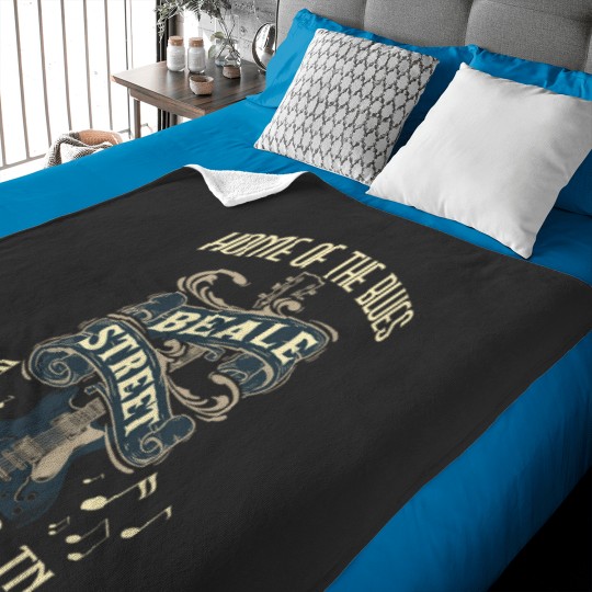 Discover Home Of The Blues Beale Street Memphis Musician Guitarist Baby Blankets