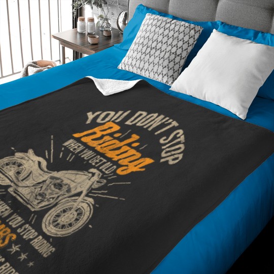 Discover Dont Stop Riding When You Get Old Motorcycle 60th Birthday Tank Top Baby Blankets